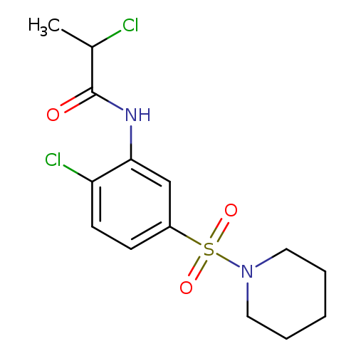 2-chloro-N-[2-chloro-5-(piperidine-1-sulfonyl)phenyl]propanamide