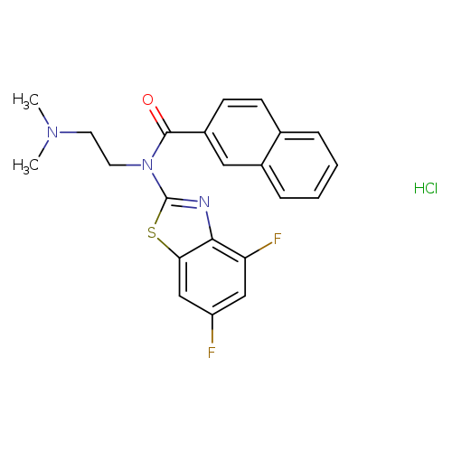 N-(4,6-difluoro-1,3-benzothiazol-2-yl)-N-[2-(dimethylamino)ethyl]naphthalene-2-carboxamide hydrochloride