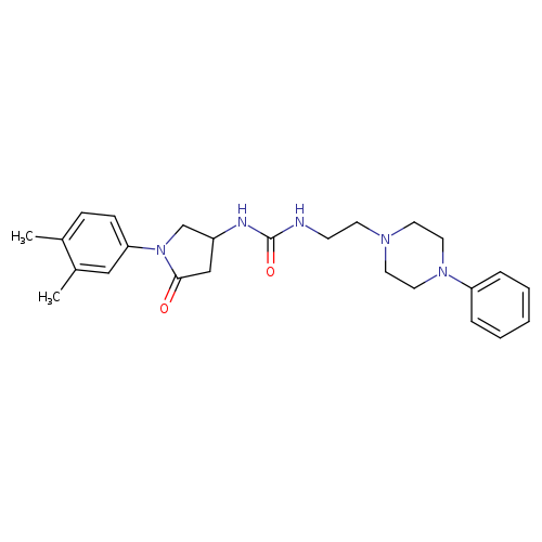 3-[1-(3,4-dimethylphenyl)-5-oxopyrrolidin-3-yl]-1-[2-(4-phenylpiperazin-1-yl)ethyl]urea