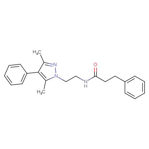N-[2-(3,5-dimethyl-4-phenyl-1H-pyrazol-1-yl)ethyl]-3-phenylpropanamide