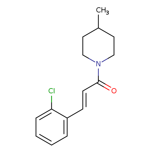 (2E)-3-(2-chlorophenyl)-1-(4-methylpiperidin-1-yl)prop-2-en-1-one