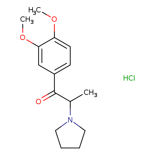 1-(3,4-dimethoxyphenyl)-2-(1-pyrrolidinyl)-1-propanone, monohydrochloride