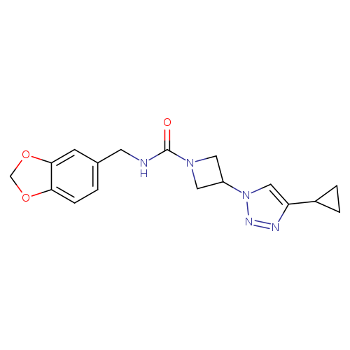 N-[(2H-1,3-benzodioxol-5-yl)methyl]-3-(4-cyclopropyl-1H-1,2,3-triazol-1-yl)azetidine-1-carboxamide