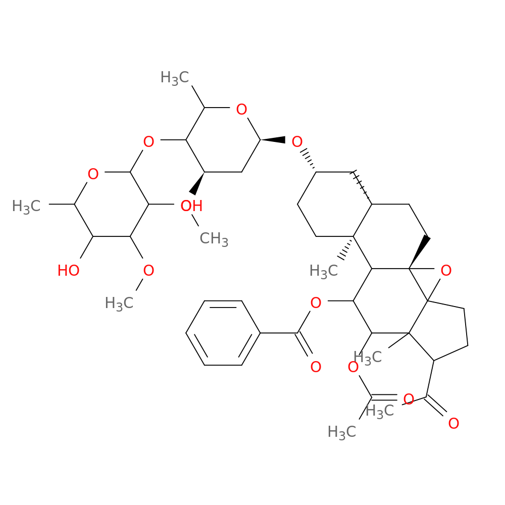 Pregnan-20-one, 12-(acetyloxy)-11-(benzoyloxy)-3-[[2,6-dideoxy-4-O-(6-deoxy-3-O-methyl-β-D-allopyranosyl)-3-O-methyl-β-D-arabino-hexopyranosyl]oxy]-8,14-epoxy-, (3β,5α,11α,12β,14β,17α)-
