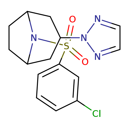 8-(3-chlorobenzenesulfonyl)-3-(2H-1,2,3-triazol-2-yl)-8-azabicyclo[3.2.1]octane