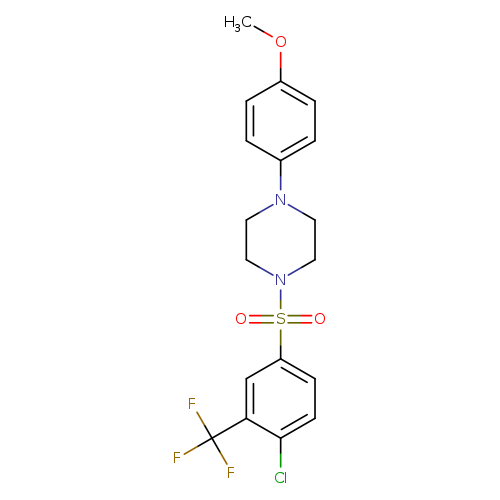 1-[4-chloro-3-(trifluoromethyl)benzenesulfonyl]-4-(4-methoxyphenyl)piperazine
