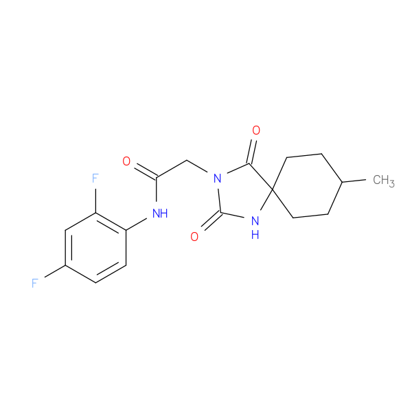 N-(2,4-difluorophenyl)-2-{8-methyl-2,4-dioxo-1,3-diazaspiro[4.5]decan-3-yl}acetamide