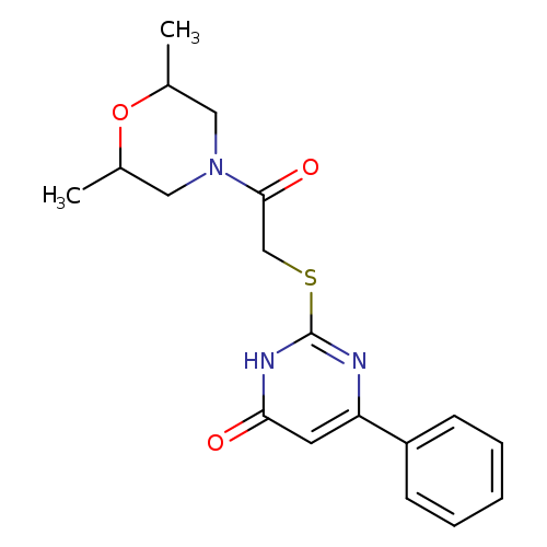2-{[2-(2,6-dimethylmorpholin-4-yl)-2-oxoethyl]sulfanyl}-6-phenyl-3,4-dihydropyrimidin-4-one