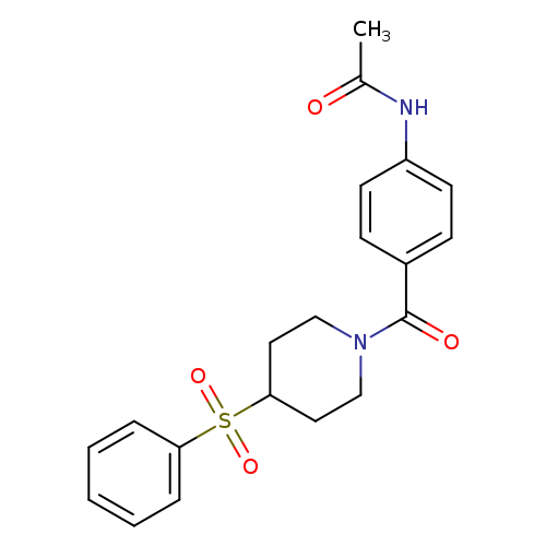 N-{4-[4-(benzenesulfonyl)piperidine-1-carbonyl]phenyl}acetamide