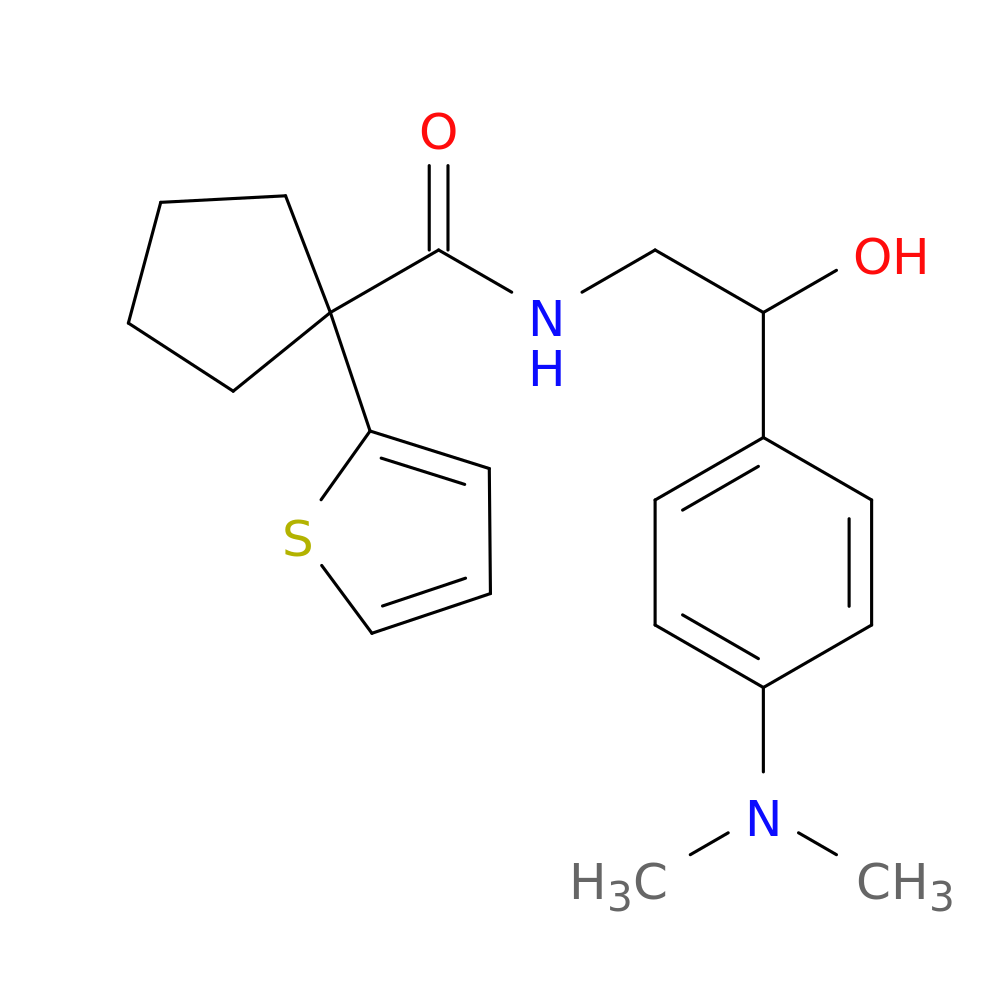 N-{2-[4-(dimethylamino)phenyl]-2-hydroxyethyl}-1-(thiophen-2-yl)cyclopentane-1-carboxamide
