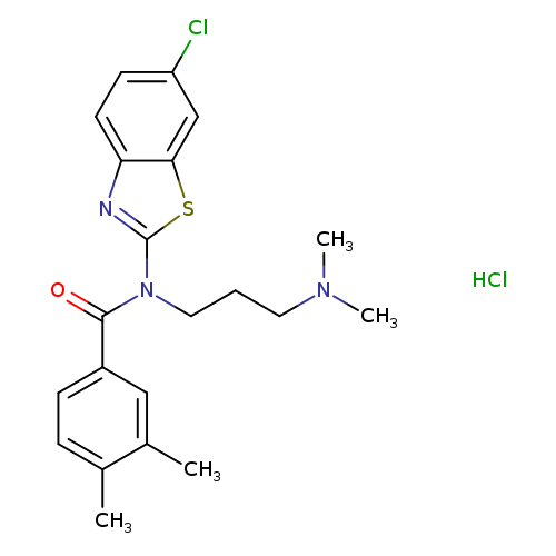 N-(6-chloro-1,3-benzothiazol-2-yl)-N-[3-(dimethylamino)propyl]-3,4-dimethylbenzamide hydrochloride