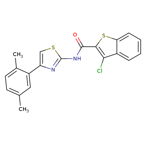 3-chloro-N-[4-(2,5-dimethylphenyl)-1,3-thiazol-2-yl]-1-benzothiophene-2-carboxamide