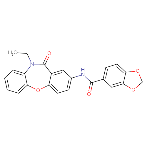 N-{9-ethyl-10-oxo-2-oxa-9-azatricyclo[9.4.0.0^{3,8}]pentadeca-1(11),3(8),4,6,12,14-hexaen-13-yl}-2H-1,3-benzodioxole-5-carboxamide