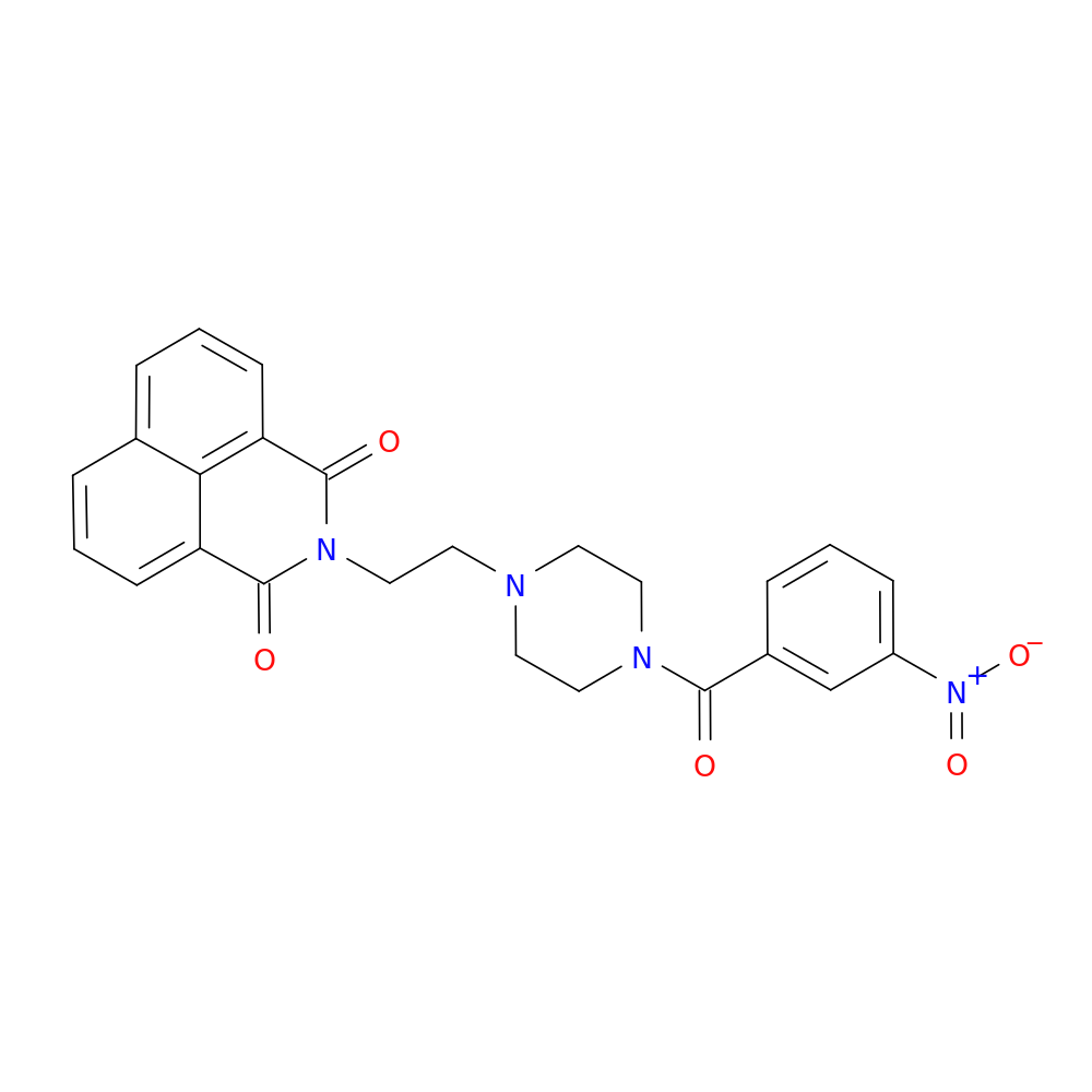 3-{2-[4-(3-nitrobenzoyl)piperazin-1-yl]ethyl}-3-azatricyclo[7.3.1.0^{5,13}]trideca-1(13),5,7,9,11-pentaene-2,4-dione