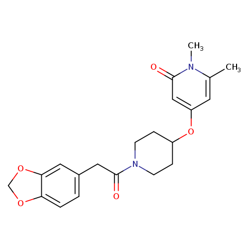 4-({1-[2-(2H-1,3-benzodioxol-5-yl)acetyl]piperidin-4-yl}oxy)-1,6-dimethyl-1,2-dihydropyridin-2-one