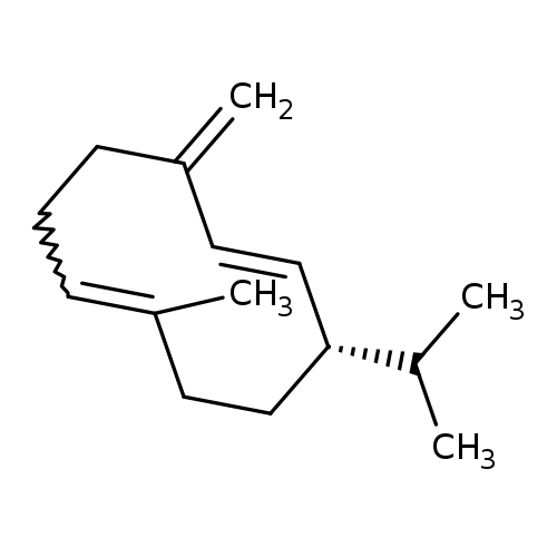 germacreneD,1-methyl-5-methylene-8-(1-methylethyl)-1,6-cyclodecadiene