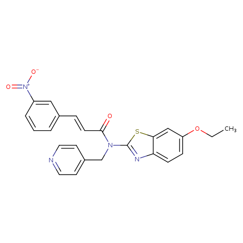 (2E)-N-(6-ethoxy-1,3-benzothiazol-2-yl)-3-(3-nitrophenyl)-N-[(pyridin-4-yl)methyl]prop-2-enamide
