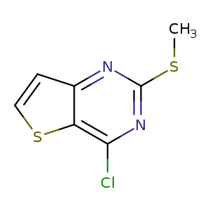 Thieno[3,2-d]pyrimidine, 4-chloro-2-(methylthio)-