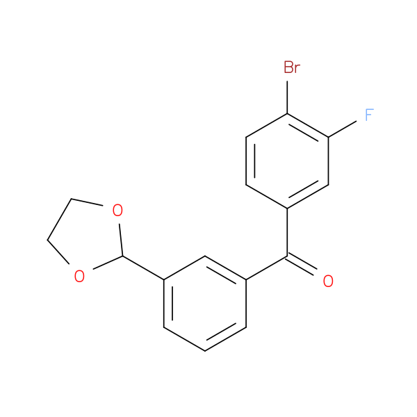 4-Bromo-3'-(1,3-dioxolan-2-yl)-3-fluorobenzophenone