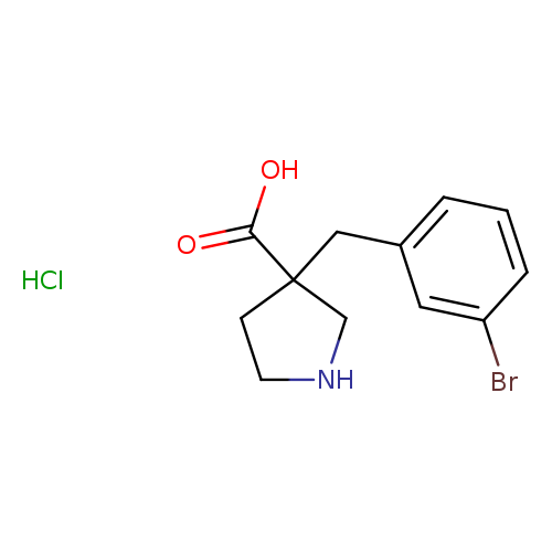 3-[(3-bromophenyl)methyl]pyrrolidine-3-carboxylic acid hydrochloride
