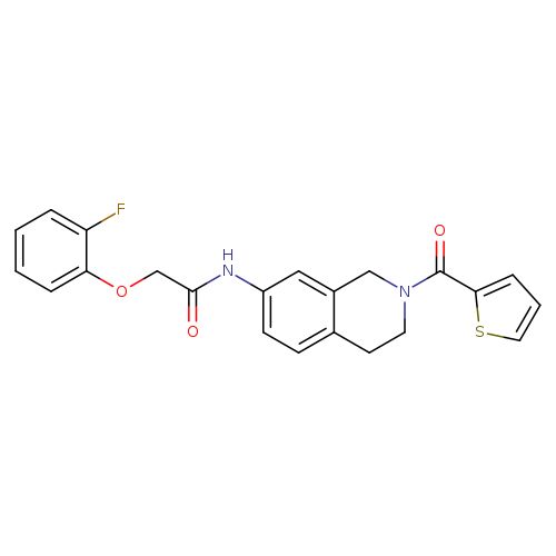 2-(2-fluorophenoxy)-N-[2-(thiophene-2-carbonyl)-1,2,3,4-tetrahydroisoquinolin-7-yl]acetamide