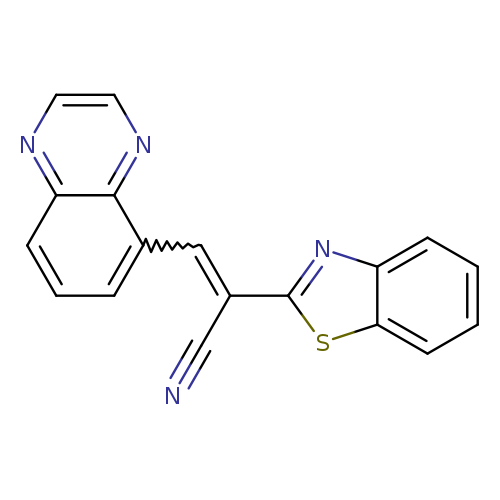 (2E)-2-(1,3-benzothiazol-2-yl)-3-(quinoxalin-5-yl)prop-2-enenitrile