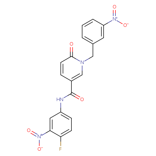 N-(4-fluoro-3-nitrophenyl)-1-[(3-nitrophenyl)methyl]-6-oxo-1,6-dihydropyridine-3-carboxamide