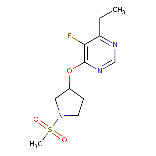 4-ethyl-5-fluoro-6-[(1-methanesulfonylpyrrolidin-3-yl)oxy]pyrimidine