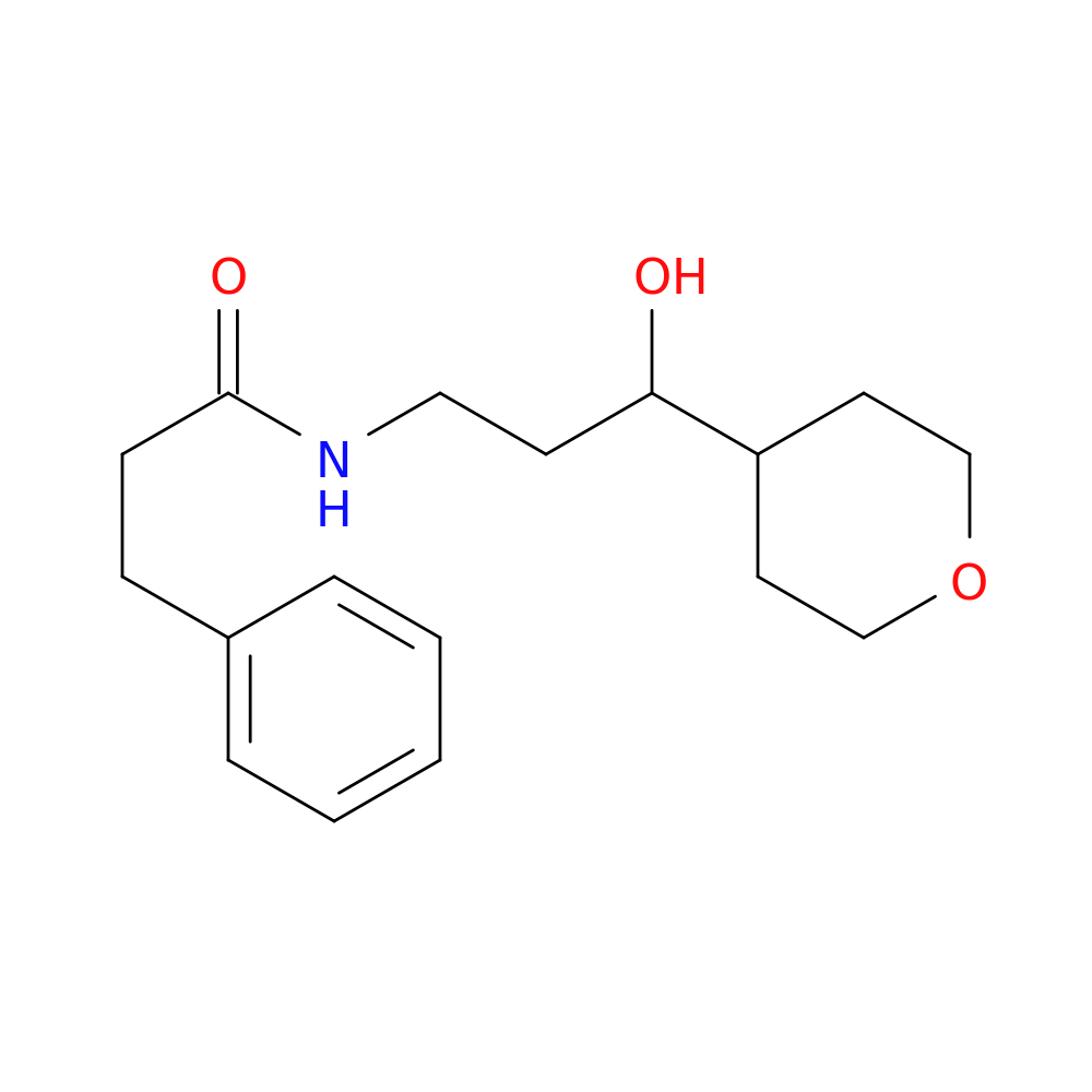 N-[3-hydroxy-3-(oxan-4-yl)propyl]-3-phenylpropanamide