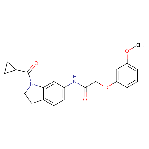 N-(1-cyclopropanecarbonyl-2,3-dihydro-1H-indol-6-yl)-2-(3-methoxyphenoxy)acetamide