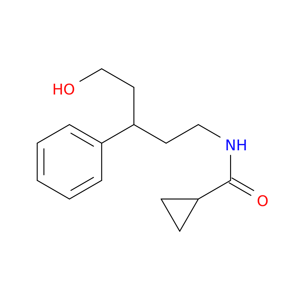 N-(5-hydroxy-3-phenylpentyl)cyclopropanecarboxamide