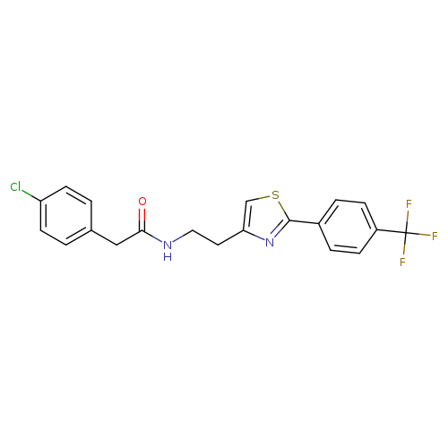 2-(4-chlorophenyl)-N-(2-{2-[4-(trifluoromethyl)phenyl]-1,3-thiazol-4-yl}ethyl)acetamide