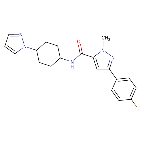 3-(4-fluorophenyl)-1-methyl-N-[4-(1H-pyrazol-1-yl)cyclohexyl]-1H-pyrazole-5-carboxamide