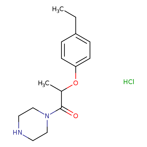 2-(4-ethylphenoxy)-1-(piperazin-1-yl)propan-1-one hydrochloride