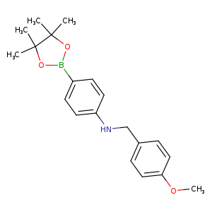 Benzenemethanamine, 4-​methoxy-​N-​[4-​(4,​4,​5,​5-​tetramethyl-​1,​3,​2-​dioxaborolan-​2-​yl)​phenyl]​-