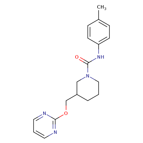 N-(4-methylphenyl)-3-[(pyrimidin-2-yloxy)methyl]piperidine-1-carboxamide