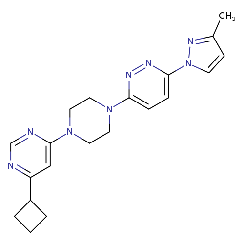 4-cyclobutyl-6-{4-[6-(3-methyl-1H-pyrazol-1-yl)pyridazin-3-yl]piperazin-1-yl}pyrimidine