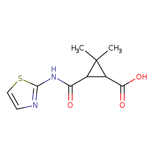 2,2-Dimethyl-3-[(1,3-thiazol-2-ylamino)carbonyl]cyclopropanecarboxylic acid