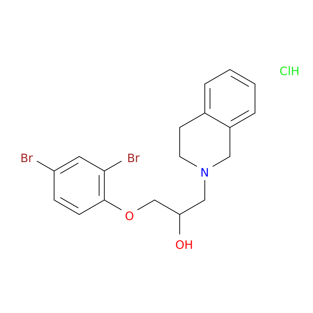 1-(2,4-dibromophenoxy)-3-(1,2,3,4-tetrahydroisoquinolin-2-yl)propan-2-ol hydrochloride