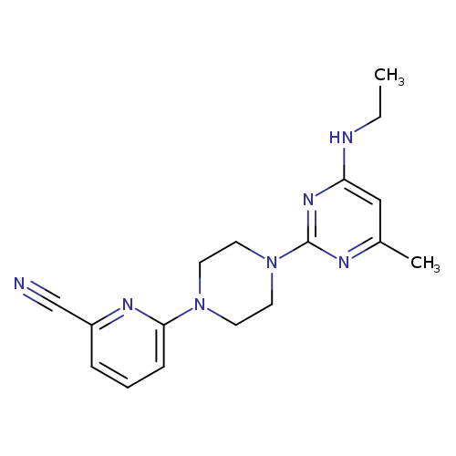 6-{4-[4-(ethylamino)-6-methylpyrimidin-2-yl]piperazin-1-yl}pyridine-2-carbonitrile