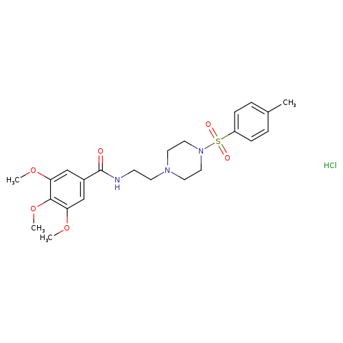 3,4,5-trimethoxy-N-{2-[4-(4-methylbenzenesulfonyl)piperazin-1-yl]ethyl}benzamide hydrochloride