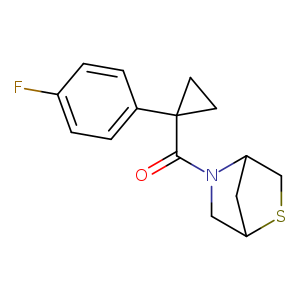 5-[1-(4-fluorophenyl)cyclopropanecarbonyl]-2-thia-5-azabicyclo[2.2.1]heptane