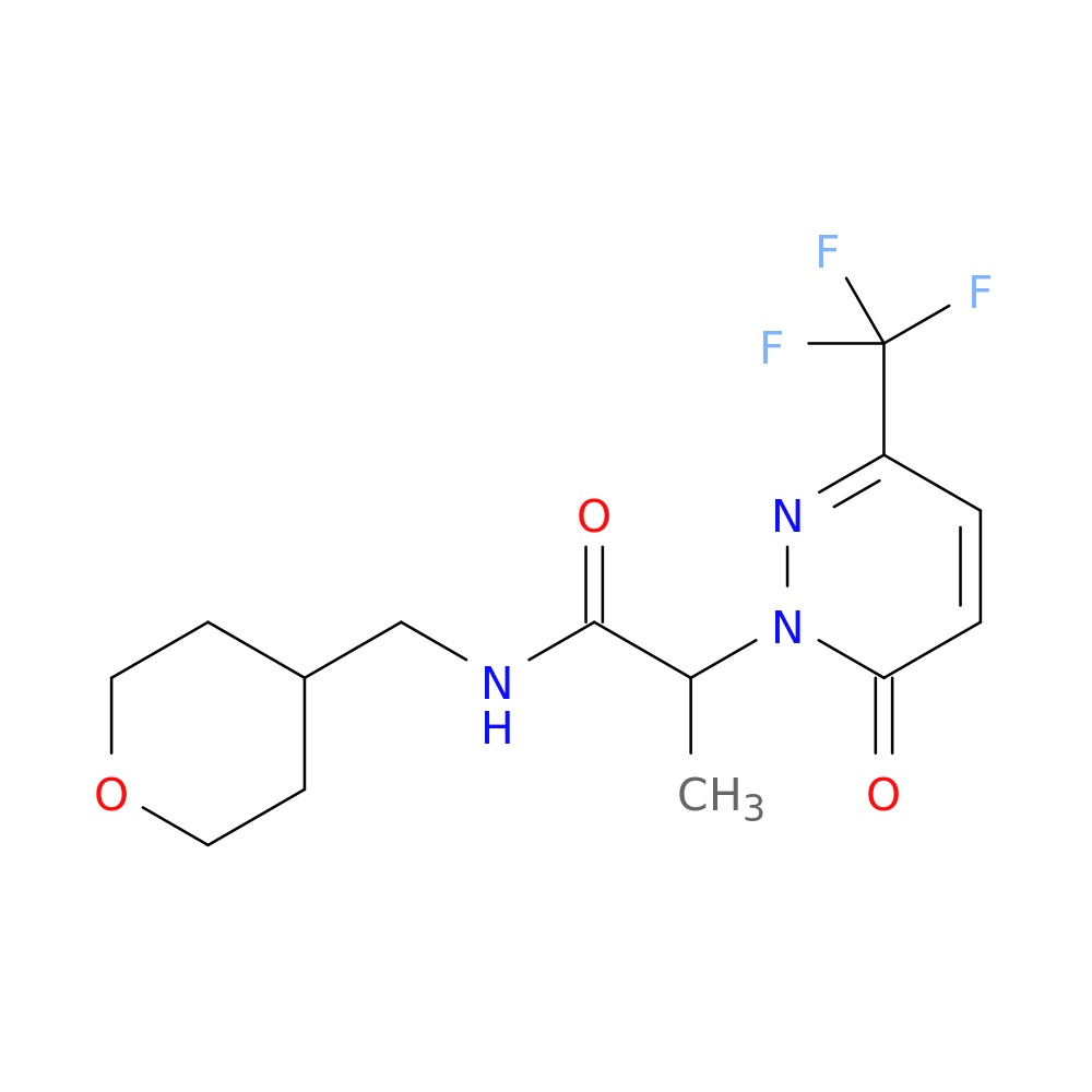 N-[(oxan-4-yl)methyl]-2-[6-oxo-3-(trifluoromethyl)-1,6-dihydropyridazin-1-yl]propanamide