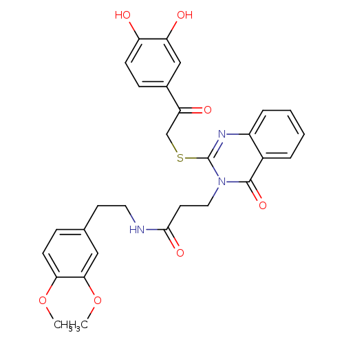 3-(2-{[2-(3,4-dihydroxyphenyl)-2-oxoethyl]sulfanyl}-4-oxo-3,4-dihydroquinazolin-3-yl)-N-[2-(3,4-dimethoxyphenyl)ethyl]propanamide