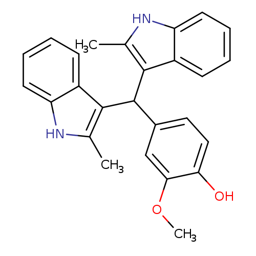 4-[Bis(2-methyl-1H-indol-3-yl)methyl]-2-methoxyphenol