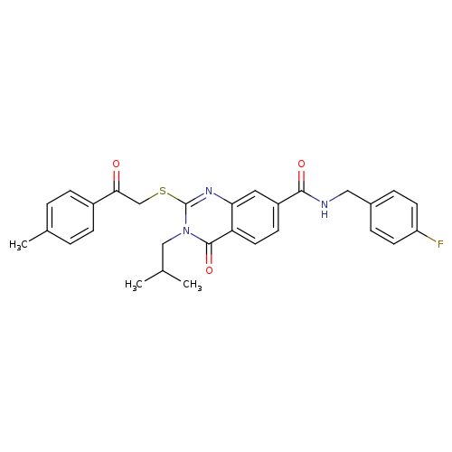 N-[(4-fluorophenyl)methyl]-2-{[2-(4-methylphenyl)-2-oxoethyl]sulfanyl}-3-(2-methylpropyl)-4-oxo-3,4-dihydroquinazoline-7-carboxamide