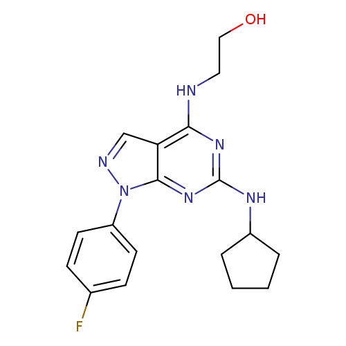 2-{[6-(cyclopentylamino)-1-(4-fluorophenyl)-1H-pyrazolo[3,4-d]pyrimidin-4-yl]amino}ethan-1-ol