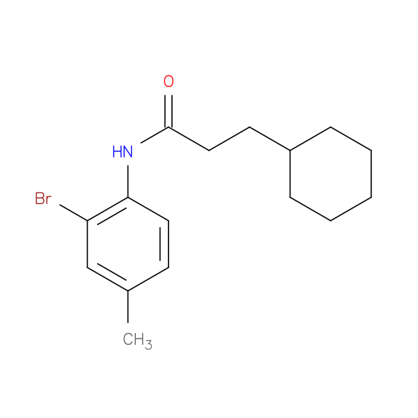 N-(2-bromo-4-methylphenyl)-3-cyclohexylpropanamide