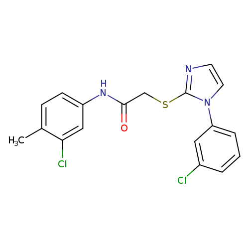 N-(3-chloro-4-methylphenyl)-2-{[1-(3-chlorophenyl)-1H-imidazol-2-yl]sulfanyl}acetamide