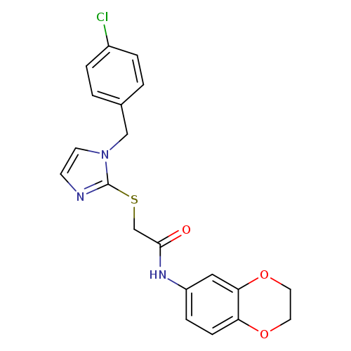 2-({1-[(4-chlorophenyl)methyl]-1H-imidazol-2-yl}sulfanyl)-N-(2,3-dihydro-1,4-benzodioxin-6-yl)acetamide